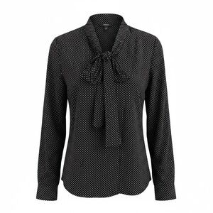 Express Black and White Polka Dot Blouse